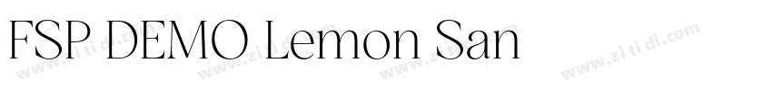 FSP DEMO Lemon San字体转换 FSP DEMO Lemon San字体转换